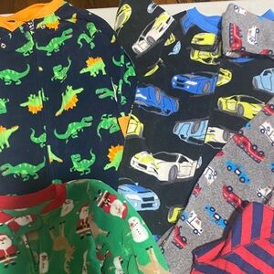 Child of Mine Navy and Green Dinosaur Pajama
